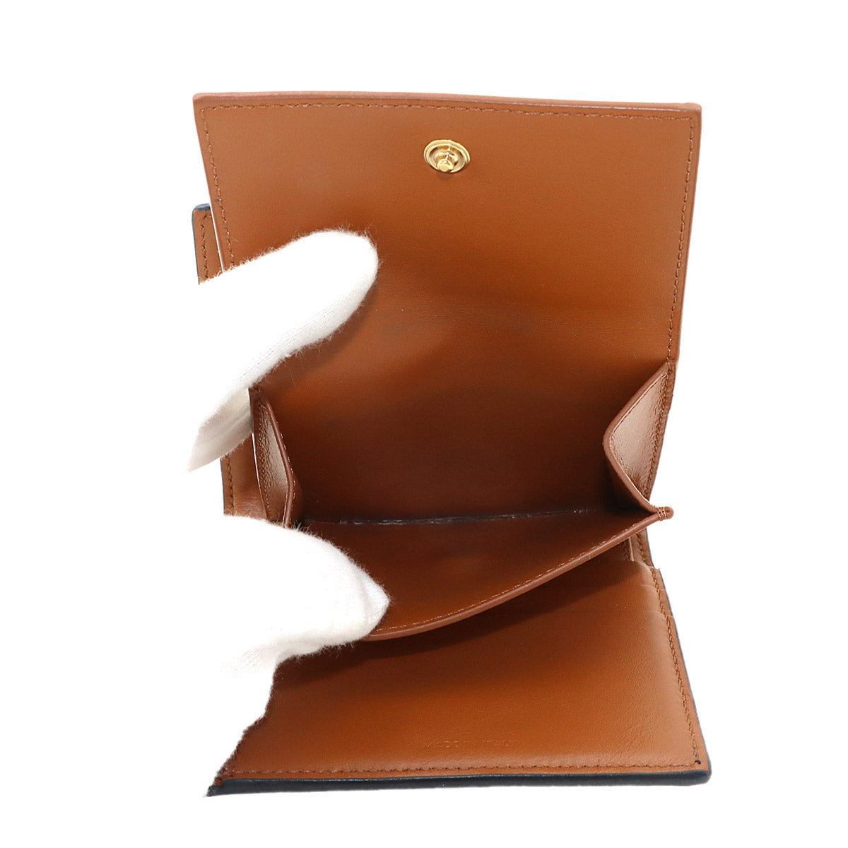 Triomphe Small Strap Wallet PVC Tan Brown 10H262DB7