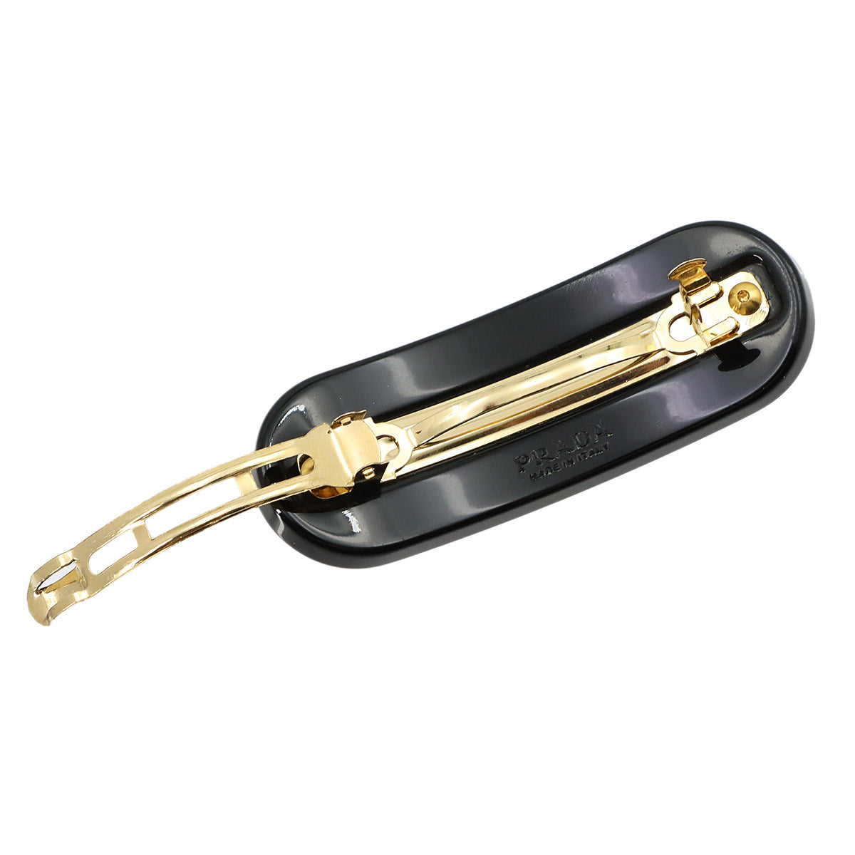 PRADA Plex Hair Clips Black Gold 1IF042