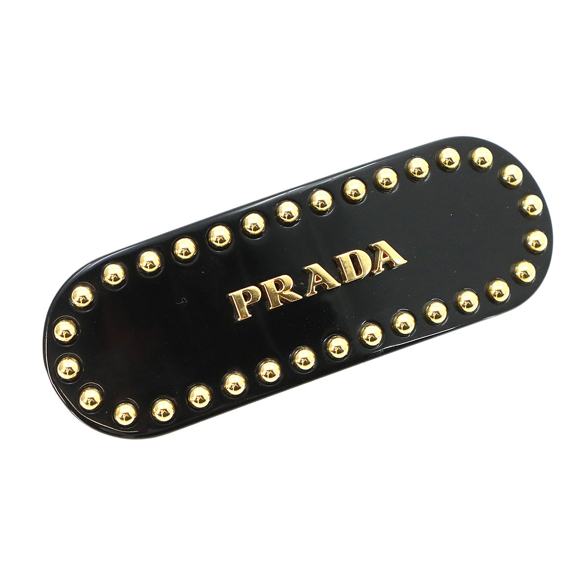 PRADA Plex Hair Clips Black Gold 1IF042