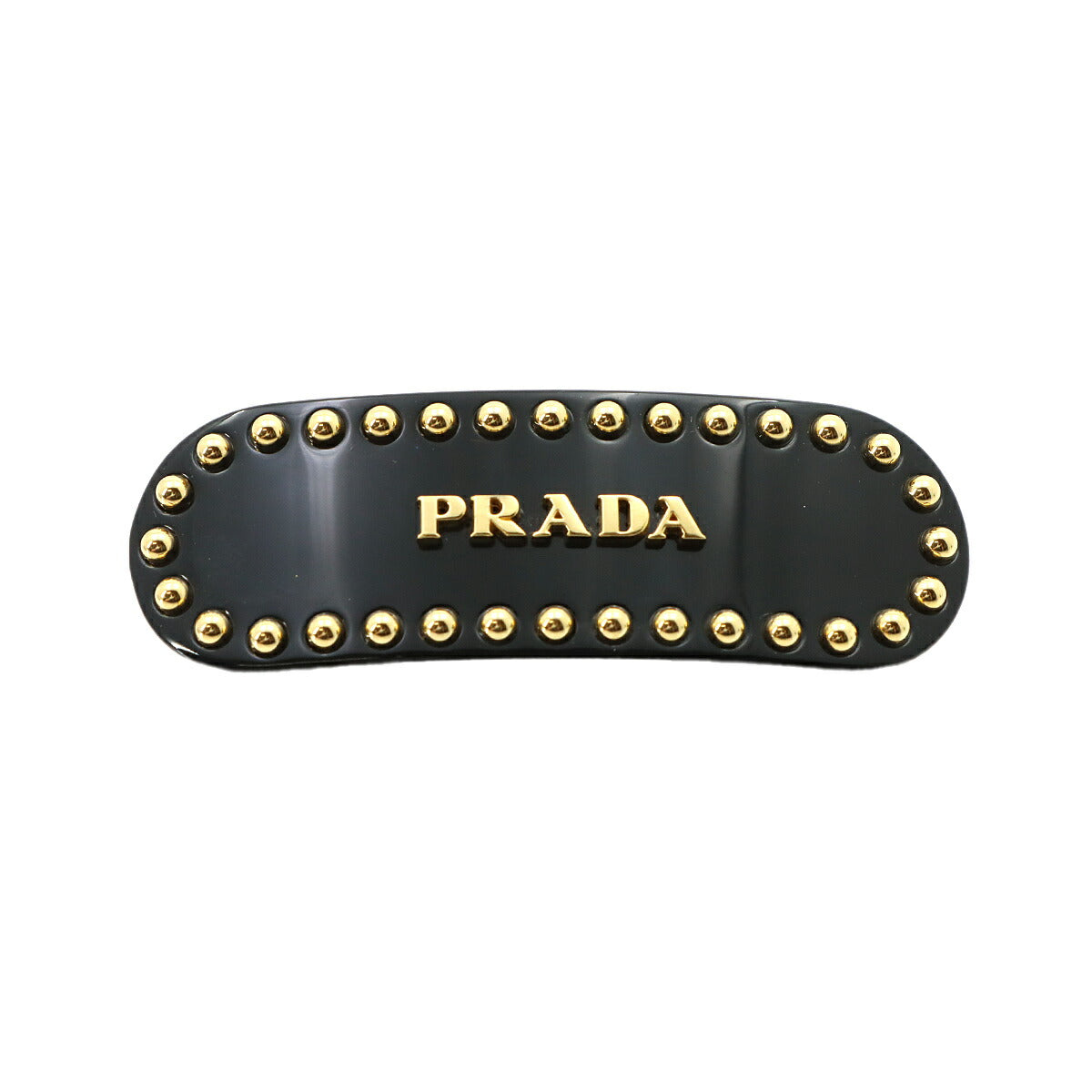 PRADA Plex Hair Clips Black Gold 1IF042