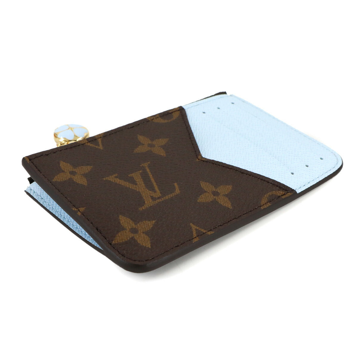 Monogram Card Holder Romy Brown Sky blue M27770 Clover