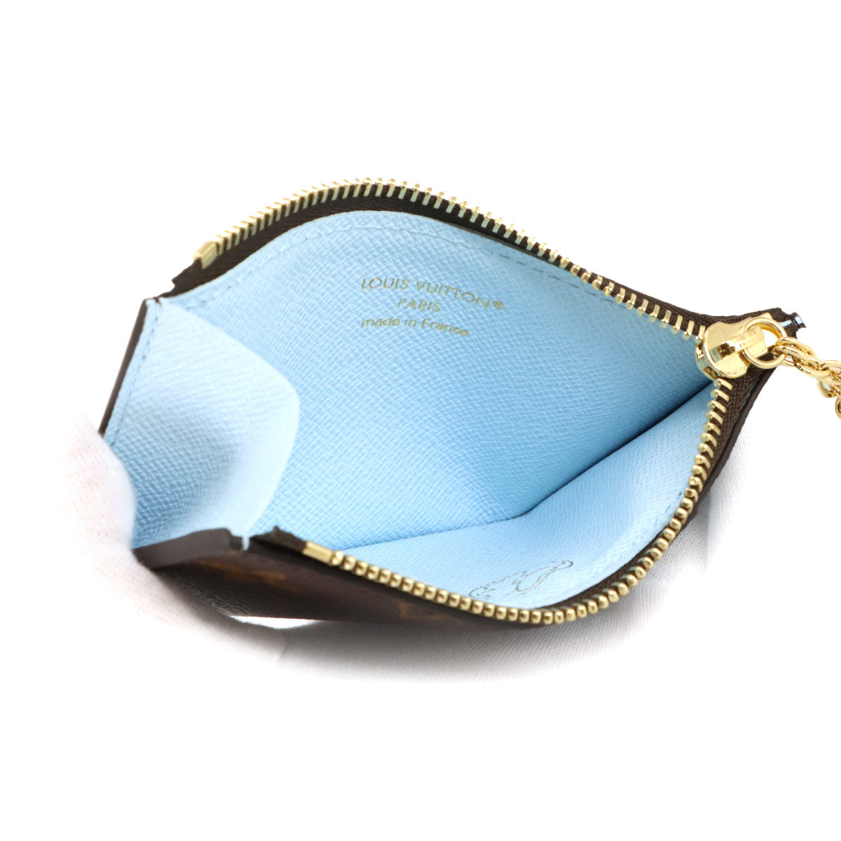 Monogram Card Holder Romy Brown Sky blue M27770 Clover