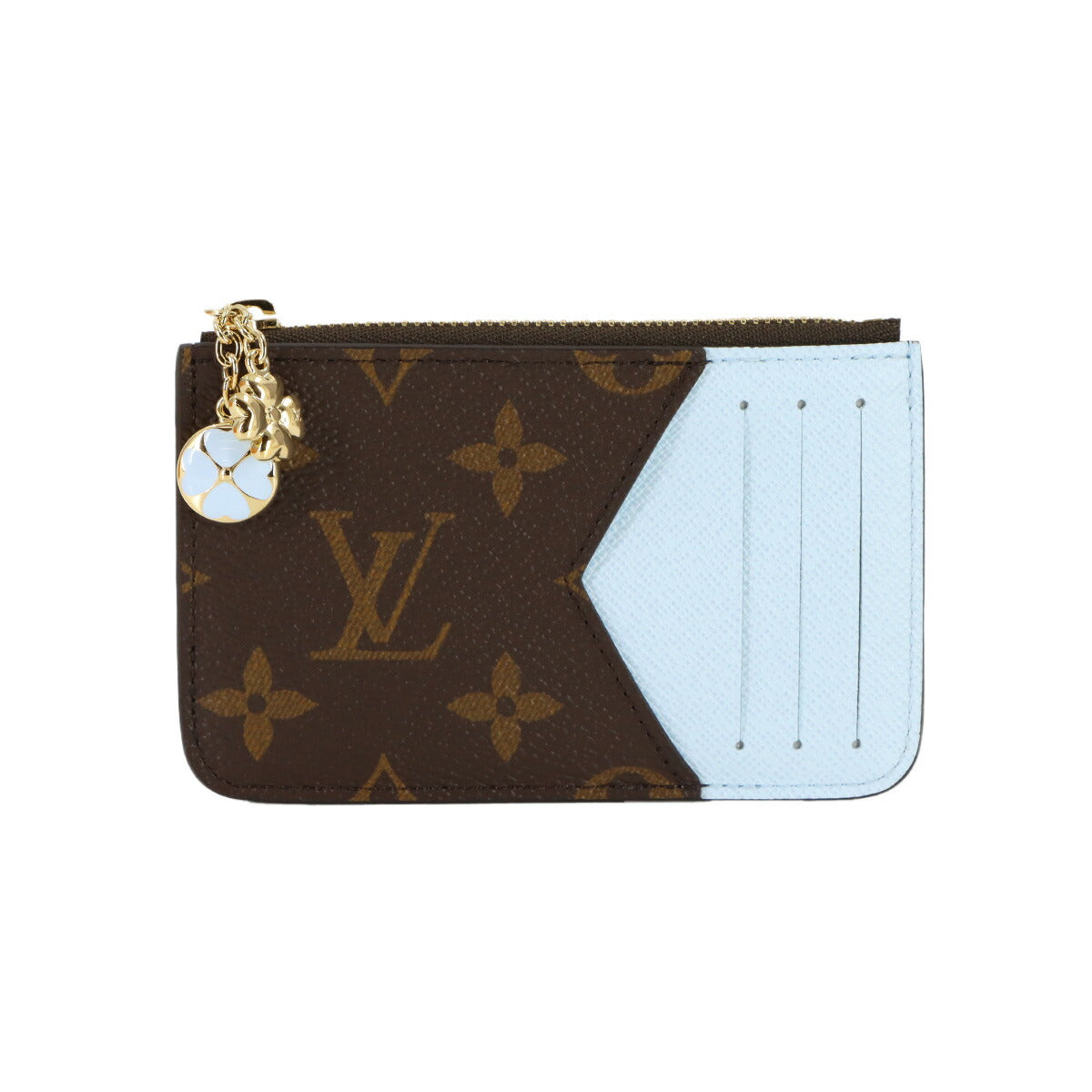 Monogram Card Holder Romy Brown Sky blue M27770 Clover