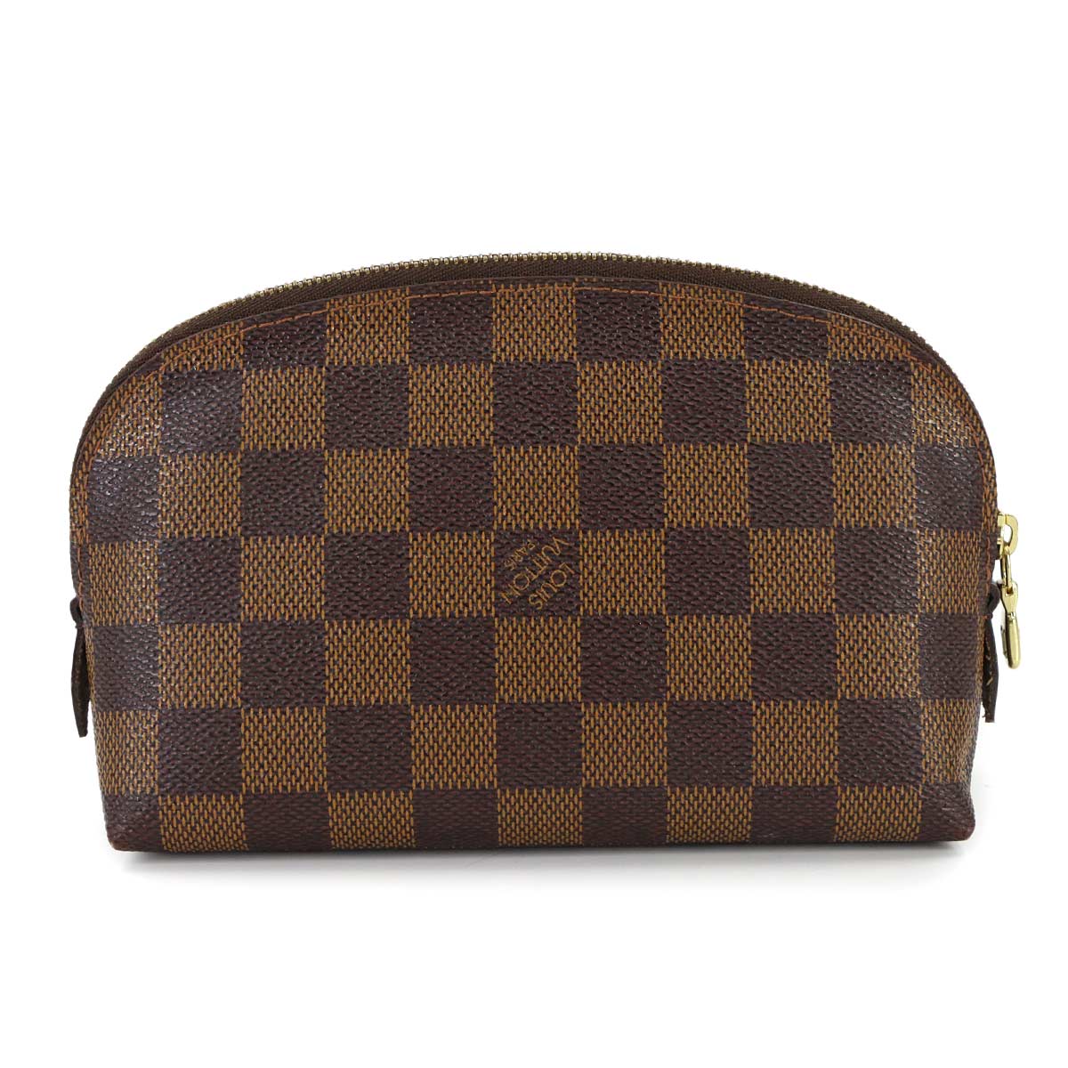 Damier Cosmetic Pouch PM Ebene Brown N47516 Purse