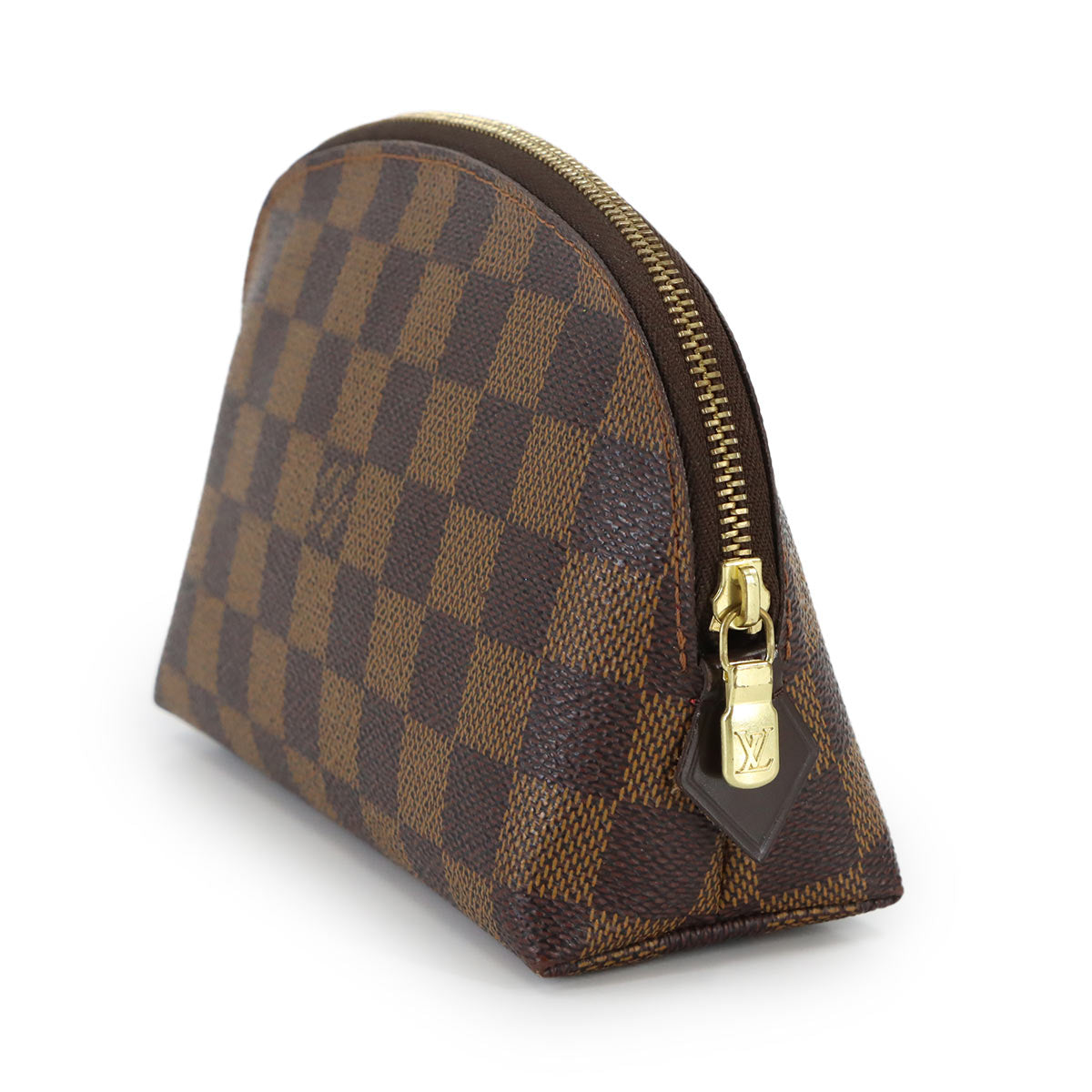 Damier Cosmetic Pouch PM Ebene Brown N47516 Purse