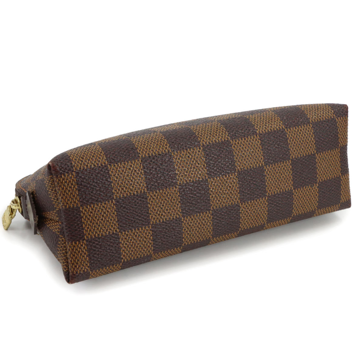 Damier Cosmetic Pouch PM Ebene Brown N47516 Purse