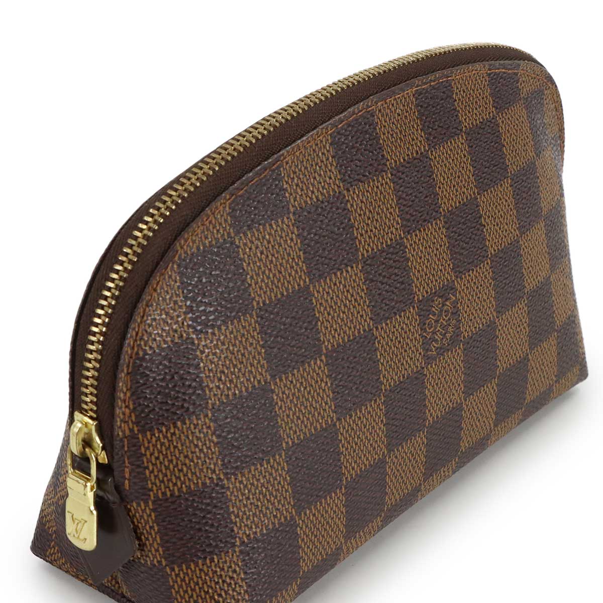 Damier Cosmetic Pouch PM Ebene Brown N47516 Purse