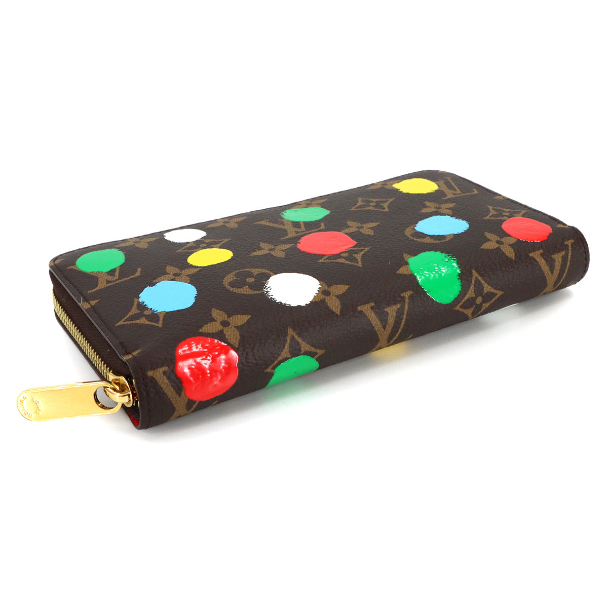 Monogram Painted Dots Zippy Wallet Brown M81864 Purse