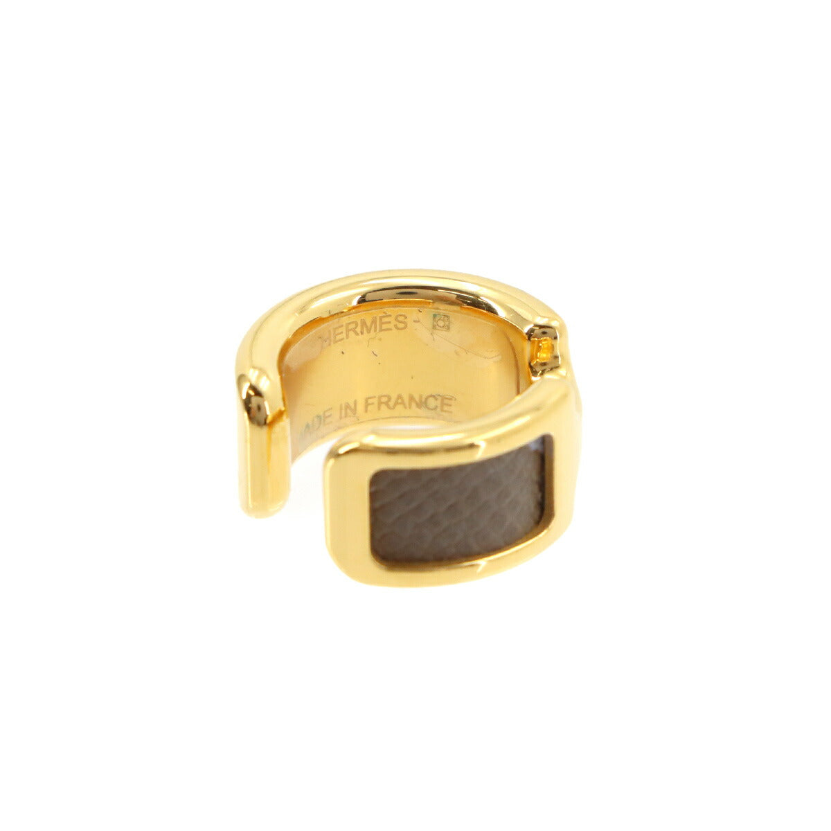 Olympe PM Ear Cuff Veau Epsom Etoupe Gold Accessory