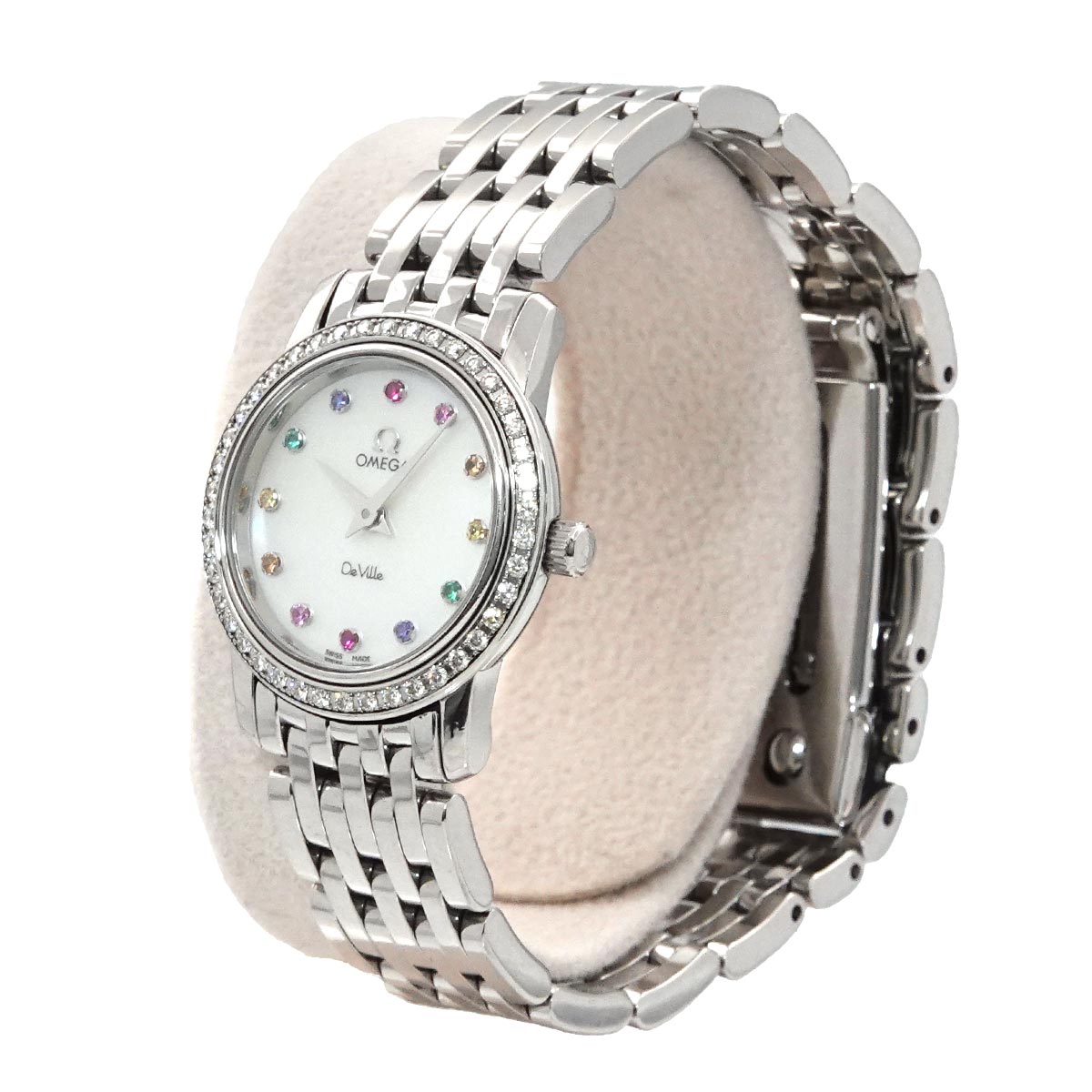 De Ville 4577 77 Quartz Diamond White Shell Dial Ladies watch