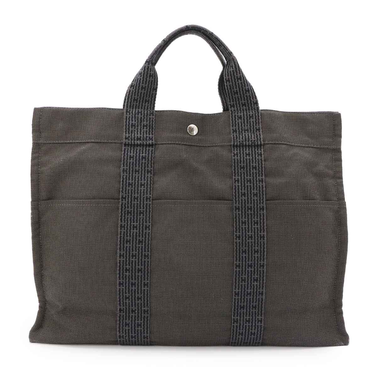 Herline Tote MM Bag Canvas Gray Unisex Purse