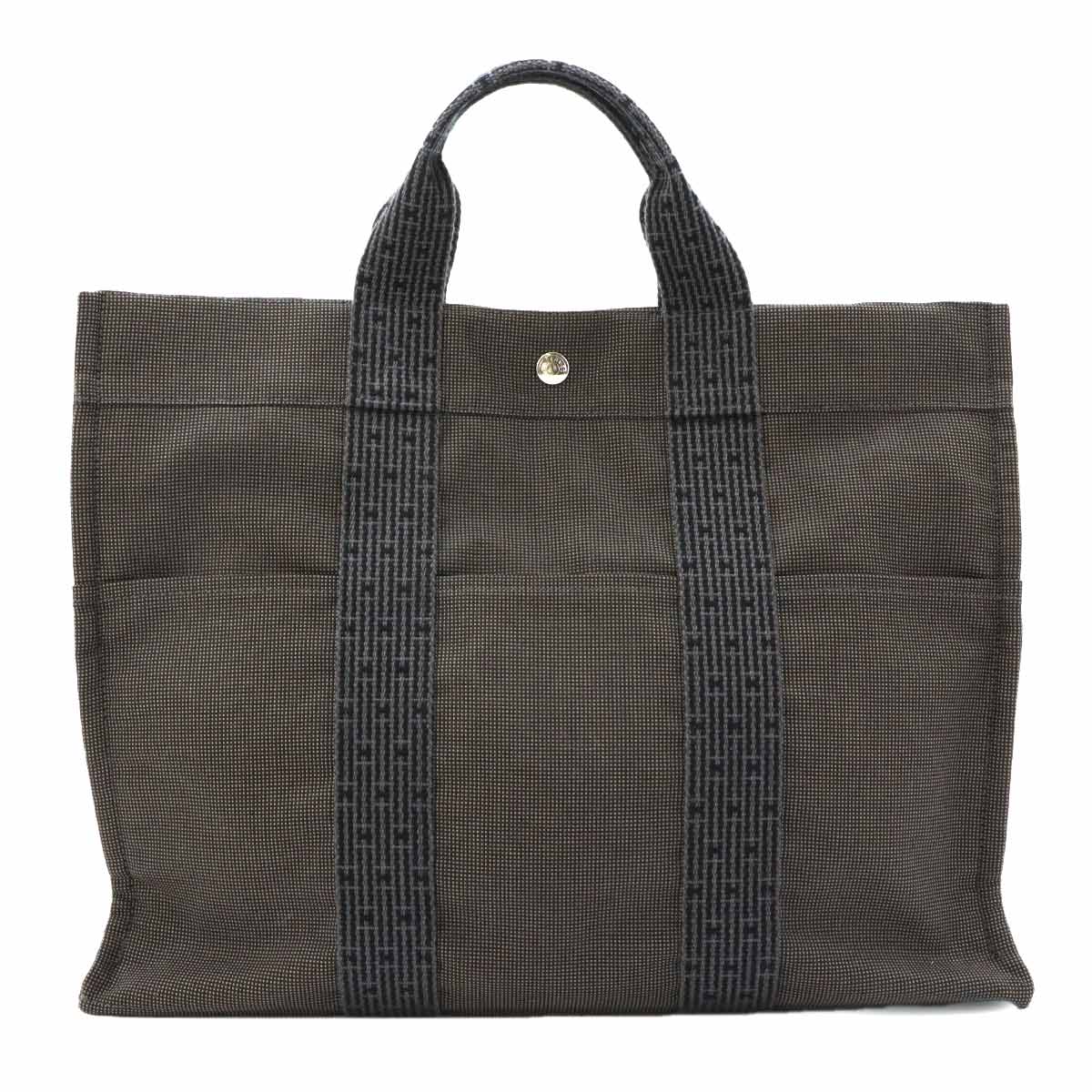 Herline Tote MM Bag Canvas Gray Unisex Purse