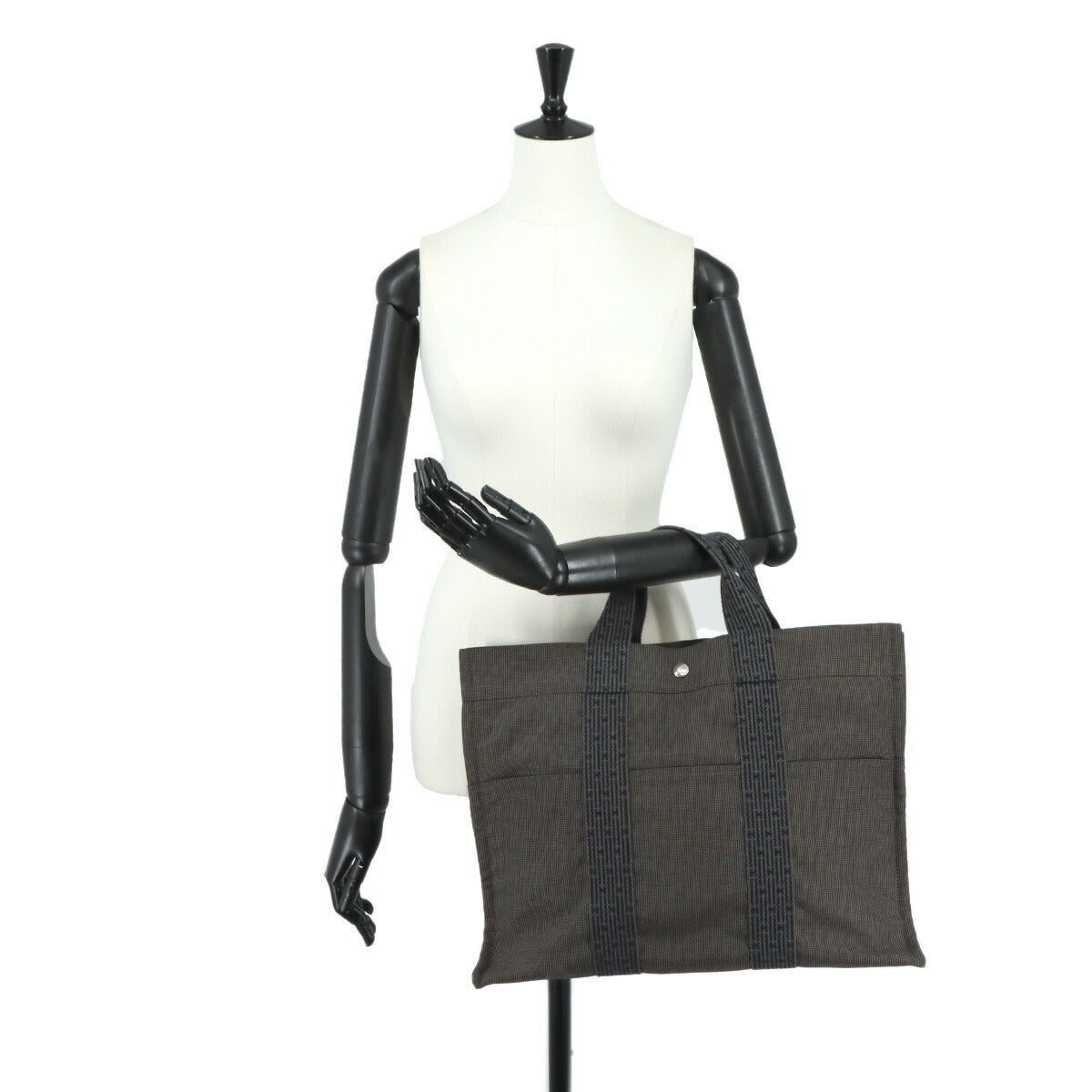 Herline Tote MM Bag Canvas Gray Unisex Purse