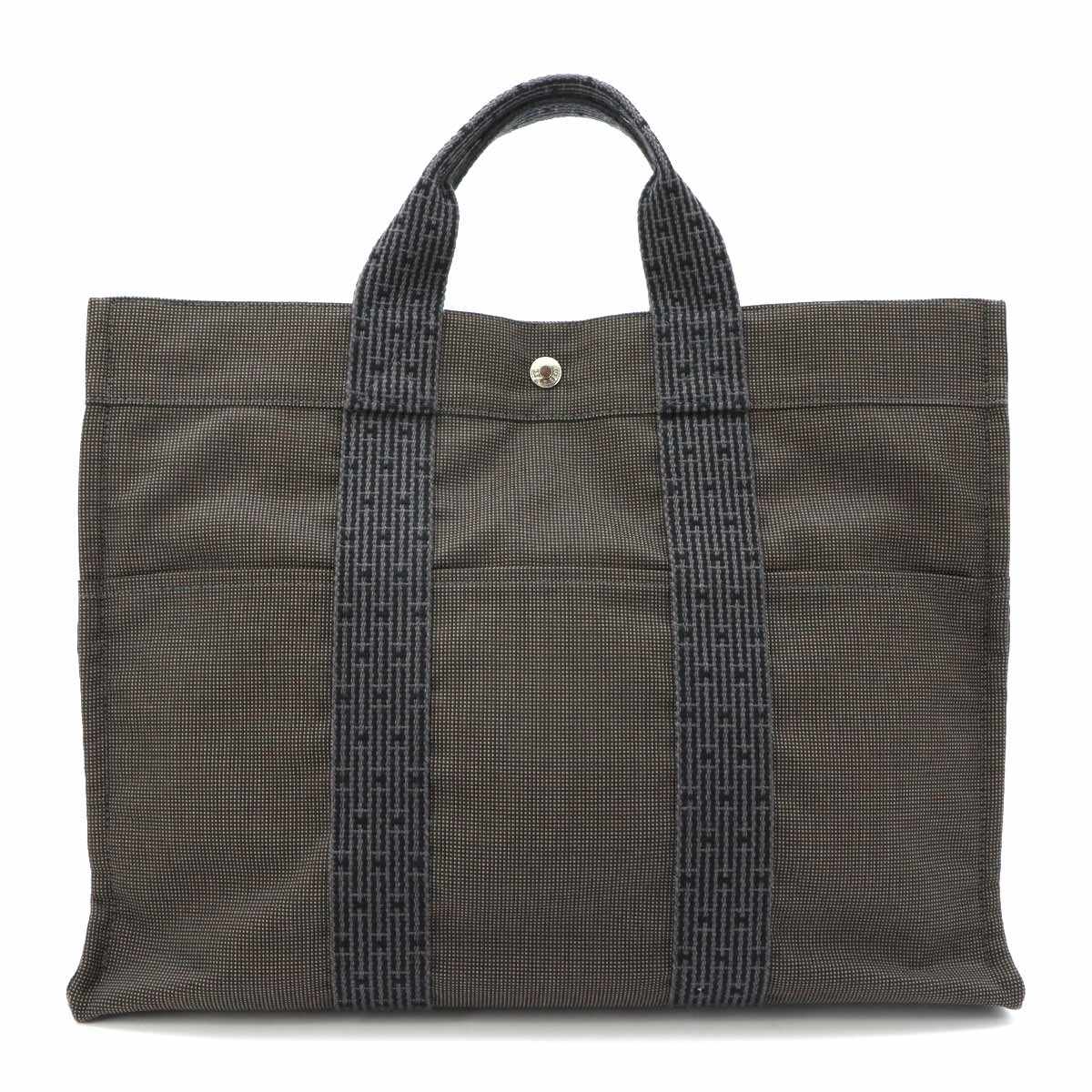 Herline Tote MM Bag Canvas Gray Unisex Purse