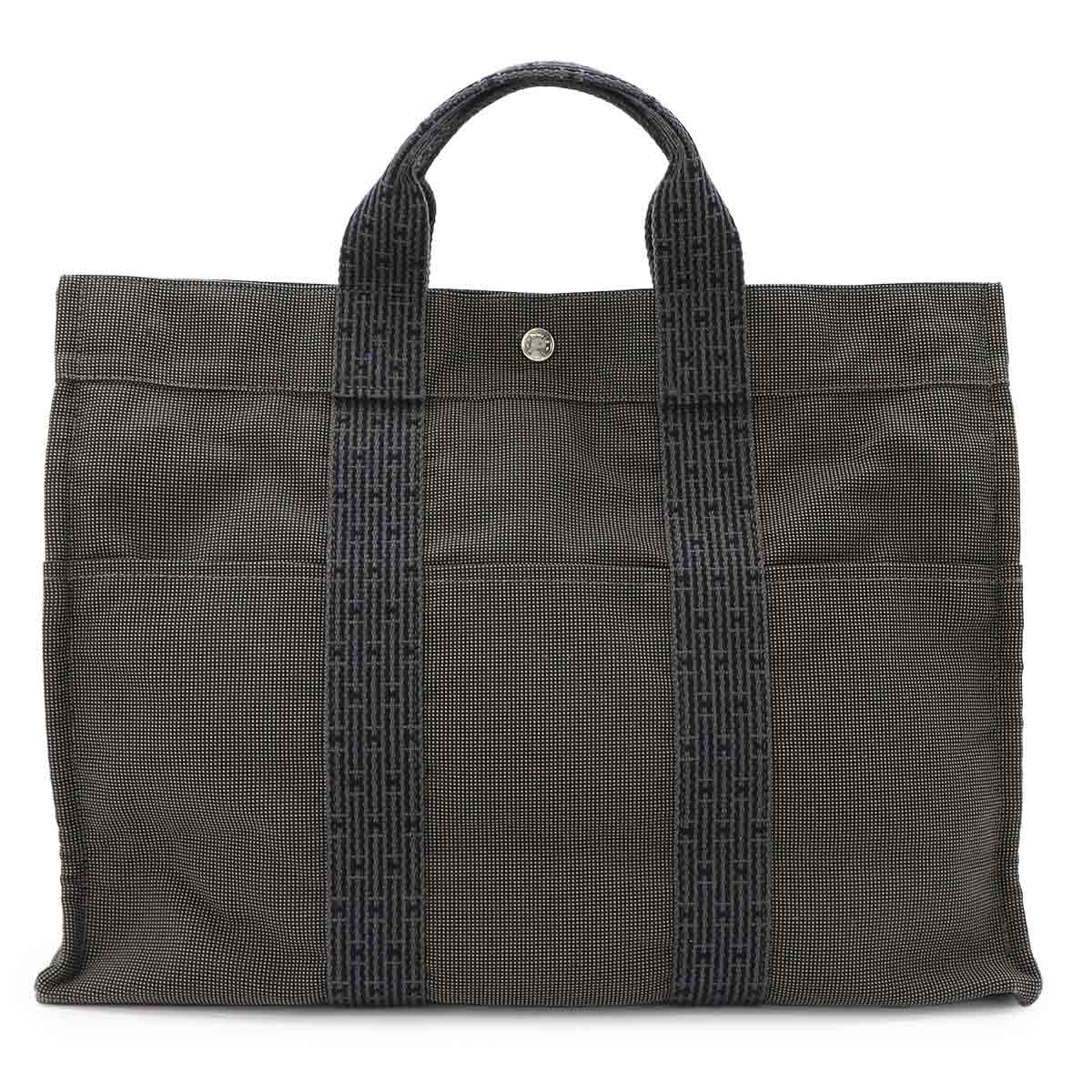 Herline Tote MM Bag Canvas Gray Unisex Purse