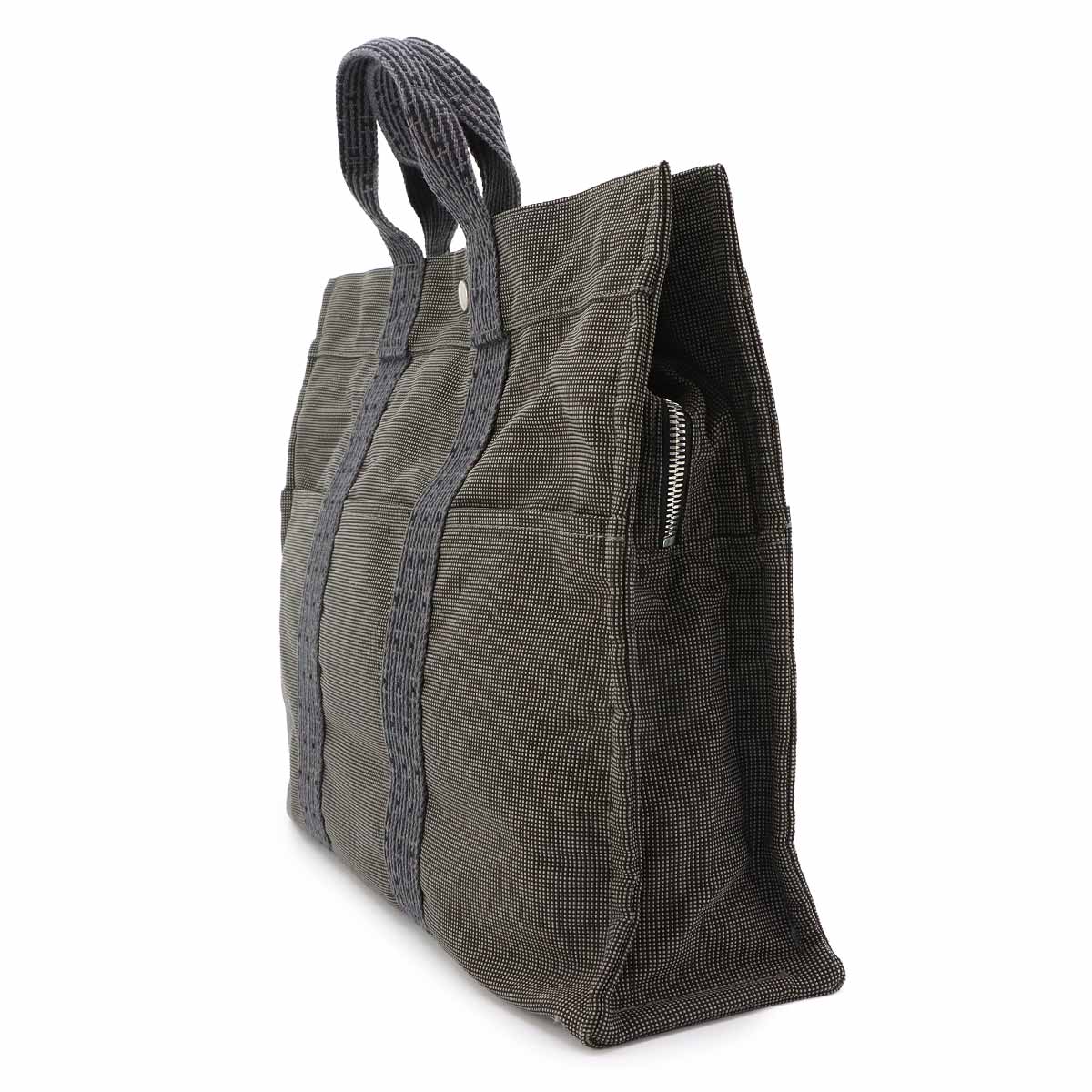 Herline Tote MM Bag Canvas Gray Unisex Purse