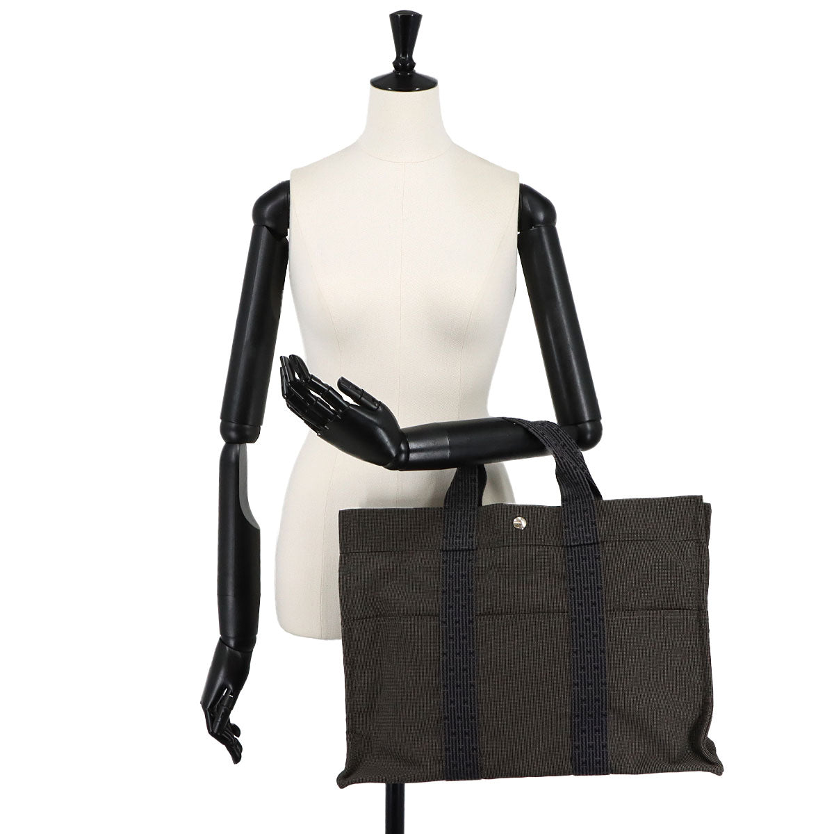 Herline Tote MM Bag Canvas Gray Unisex Purse