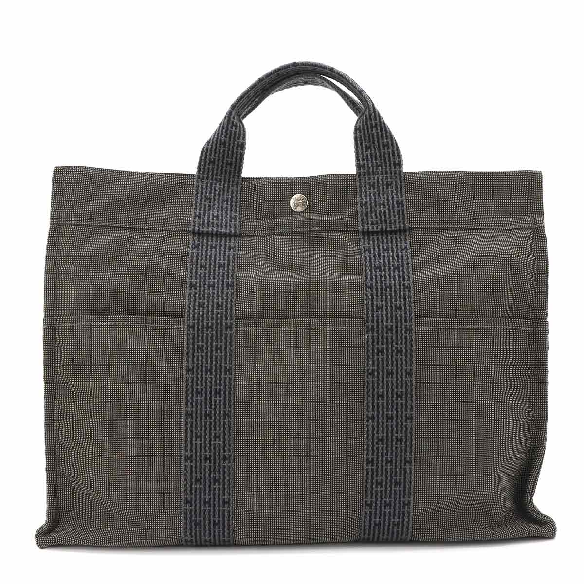 Herline Tote MM Bag Canvas Gray Unisex Purse