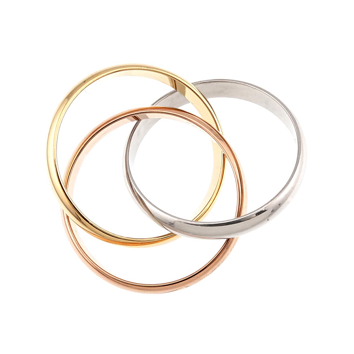 Trinity MM Ring 18K YG WG PG 750 Size55 6.75-7.25(US)