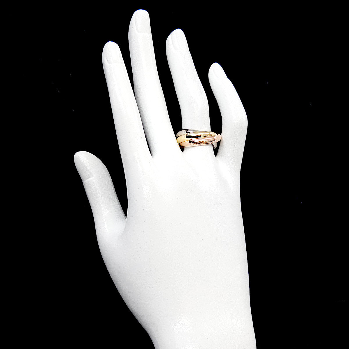 Trinity MM Ring 18K YG WG PG 750 Size55 6.75-7.25(US)
