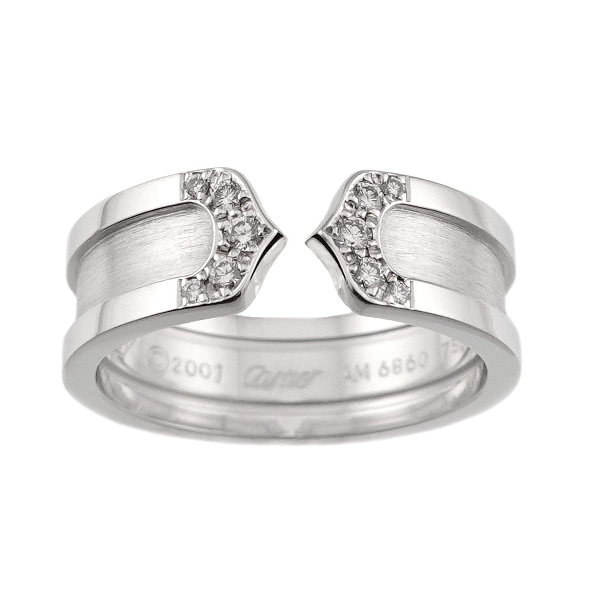 C2 Diamond SM Ring 18K WG 750 Size54 6.5-6.75(US)