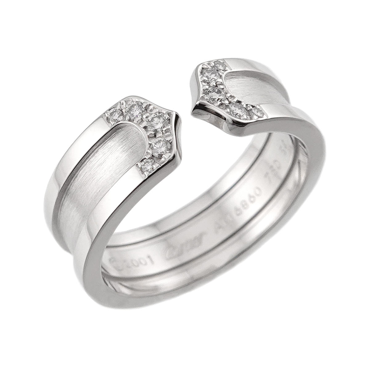 C2 Diamond SM Ring 18K WG 750 Size54 6.5-6.75(US)