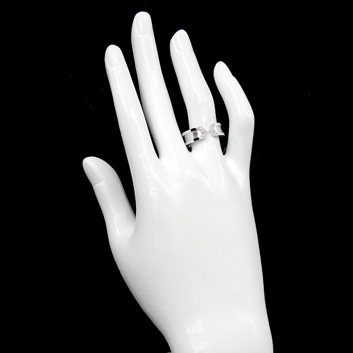 C2 Diamond SM Ring 18K WG 750 Size54 6.5-6.75(US)