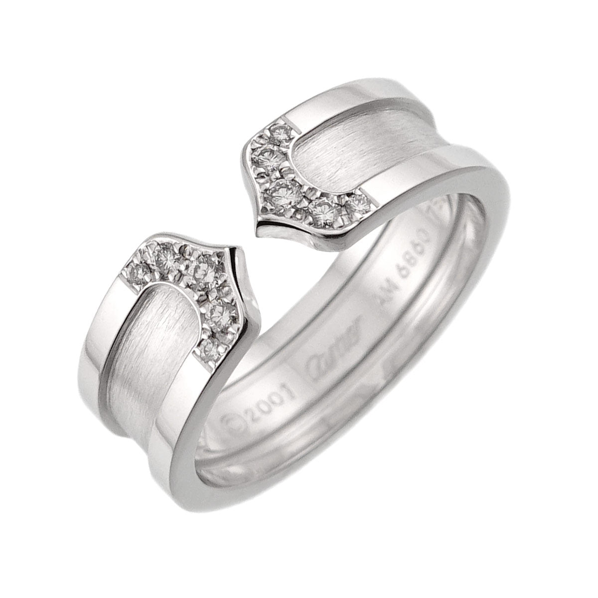 C2 Diamond SM Ring 18K WG 750 Size54 6.5-6.75(US)