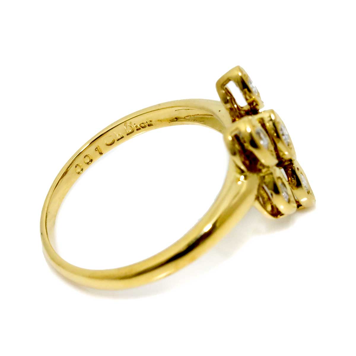 Diamond Ring 18K YG 750 size6(US)