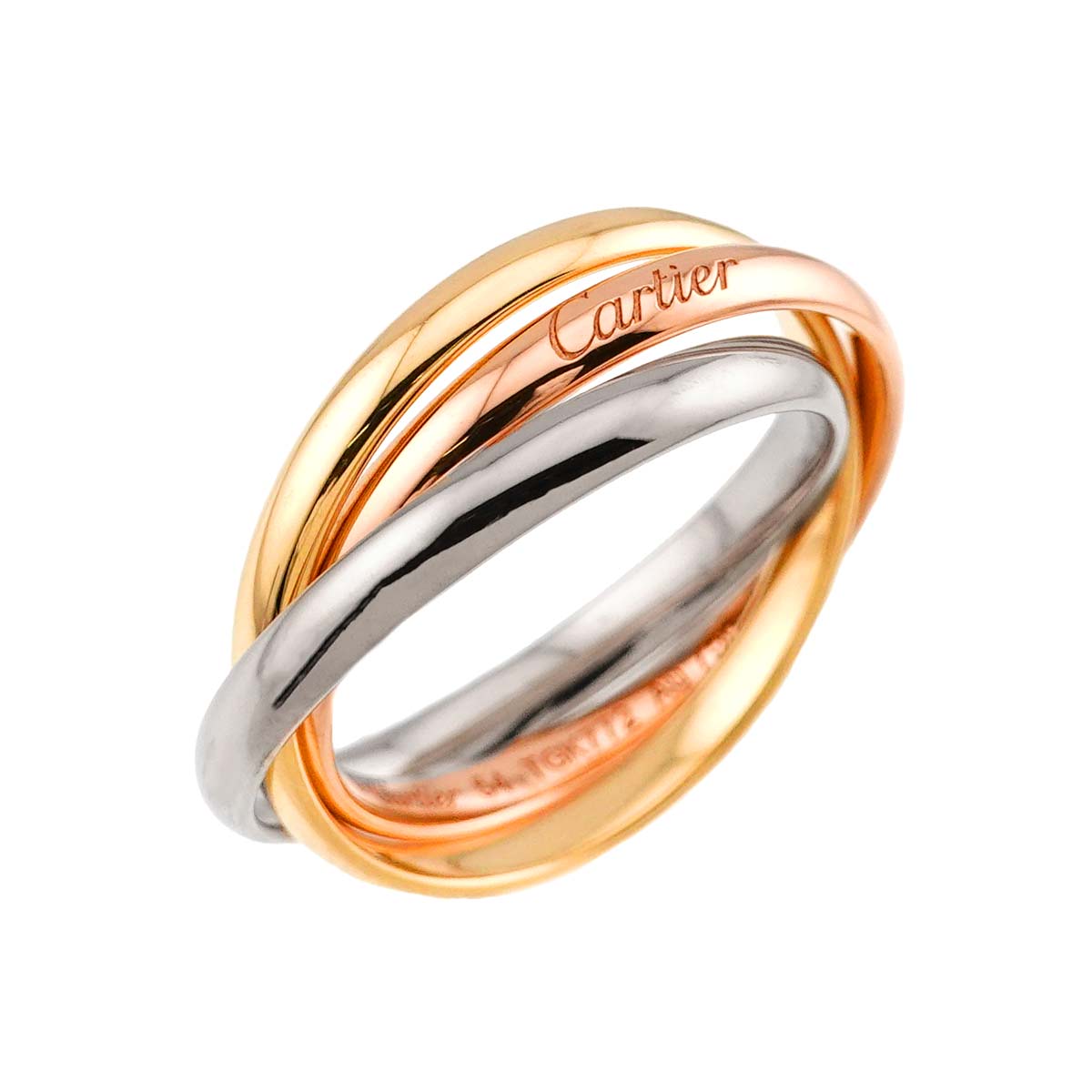 Trinity SM Ring 18K YG WG PG 750 Size54 6.75(US)