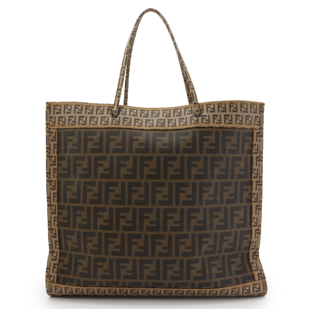 Zucca Zucchino Tote Bag PVC Brown Black 8BH184 Purse