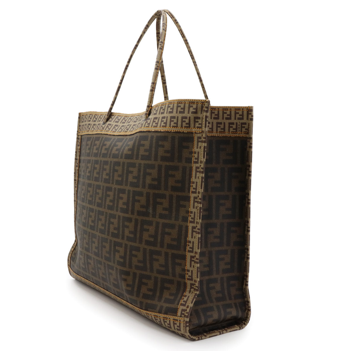 Zucca Zucchino Tote Bag PVC Brown Black 8BH184 Purse