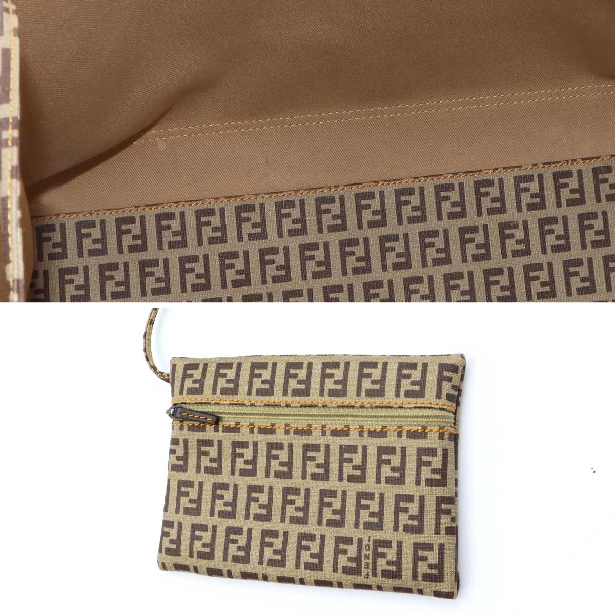 Zucca Zucchino Tote Bag PVC Brown Black 8BH184 Purse