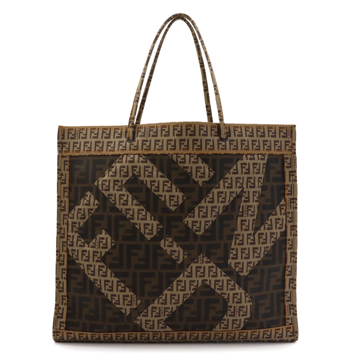 Zucca Zucchino Tote Bag PVC Brown Black 8BH184 Purse