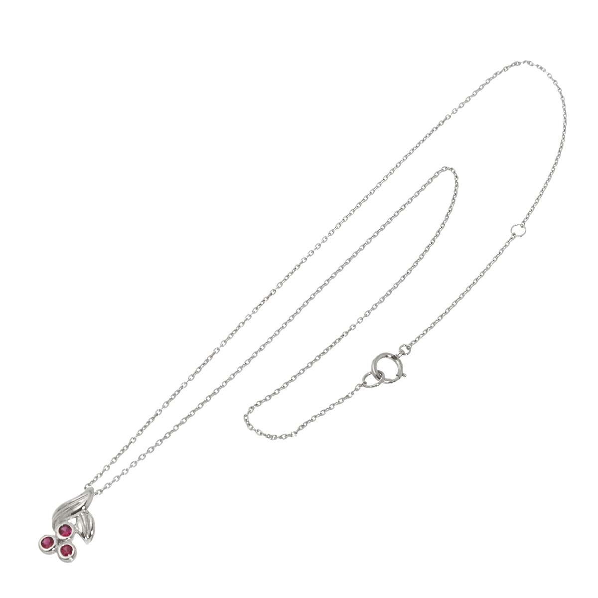 Ruby Necklace Platinum Pt