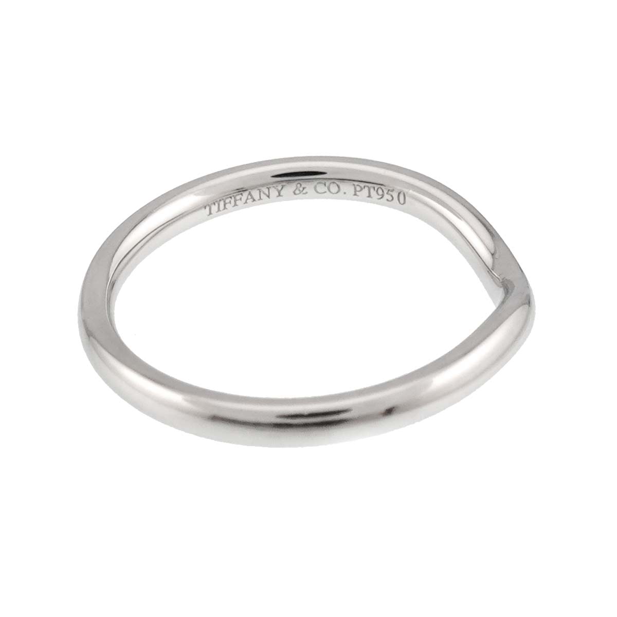 Curved Band Ring Pt Platinum size5-5.25(US)