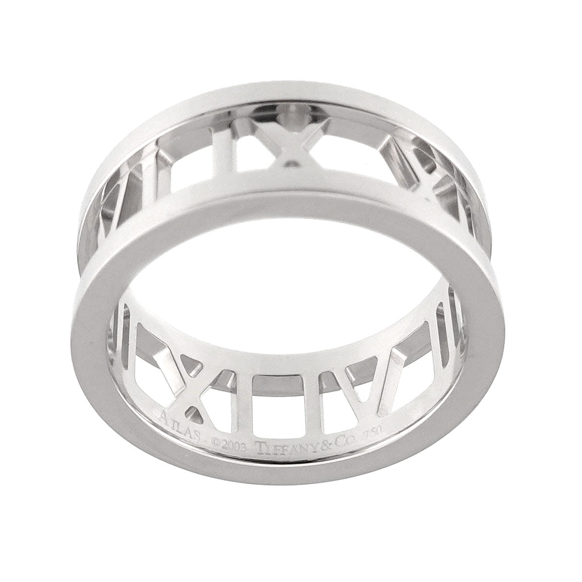 Atlas Diamond Ring 18K White Gold 750 size4(US)