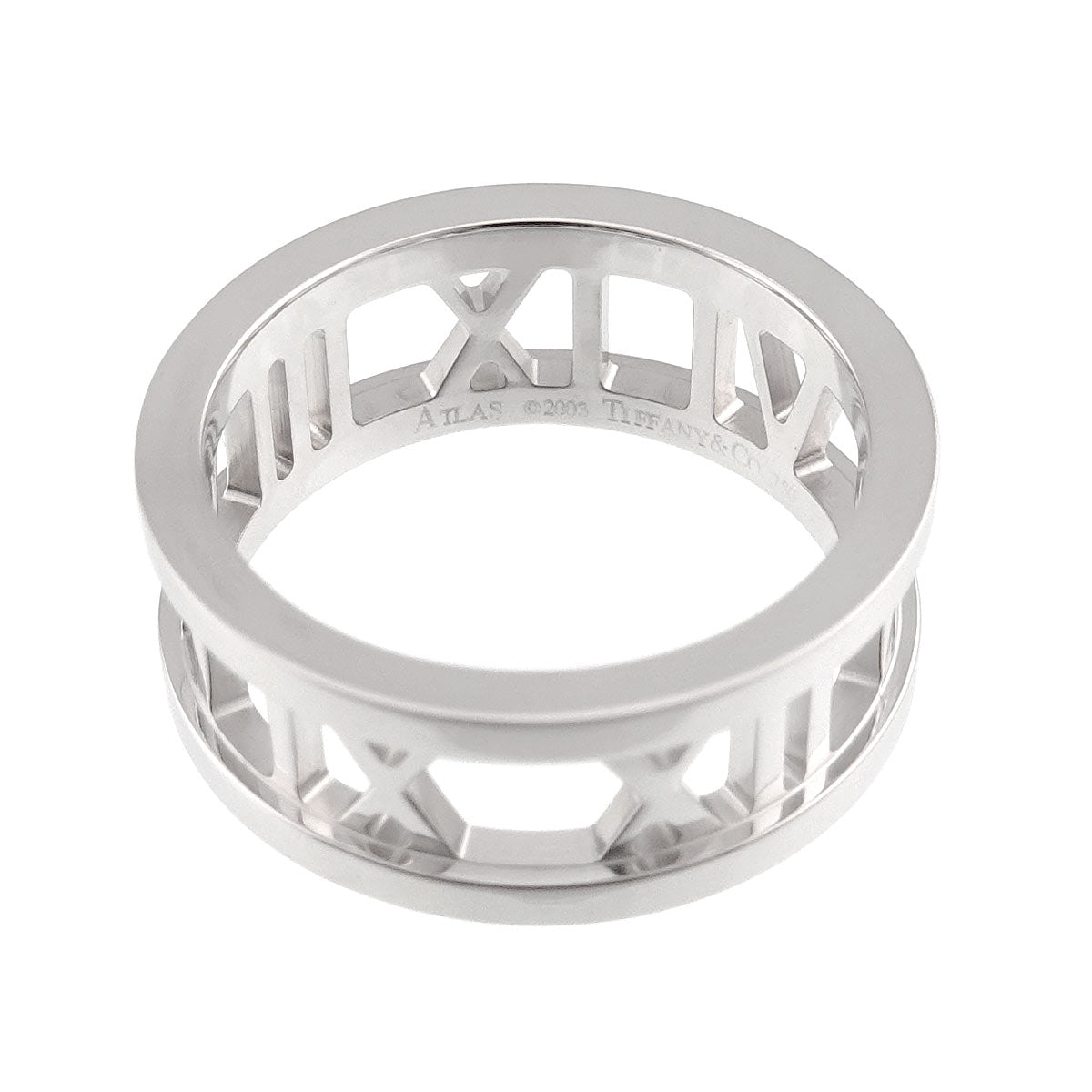 Atlas Diamond Ring 18K White Gold 750 size4(US)