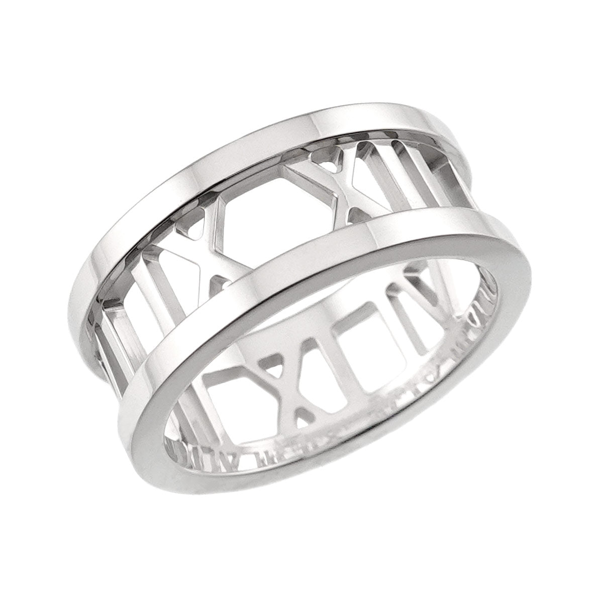 Atlas Diamond Ring 18K White Gold 750 size4(US)