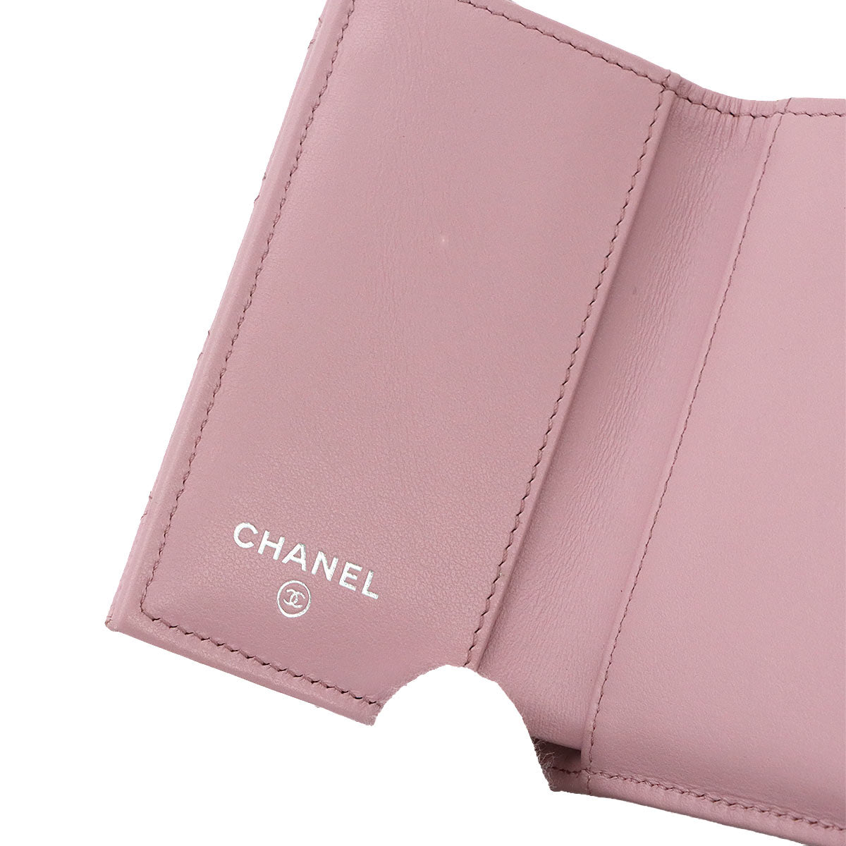 Boychanel Compact Wallet Leather Pink A84432 Purse