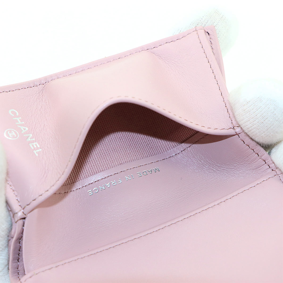 Boychanel Compact Wallet Leather Pink A84432 Purse