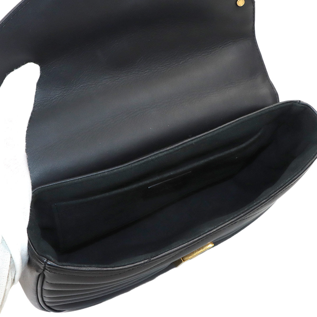 New Wave Hand Chain Shoulder Bag Leather Noir M52564