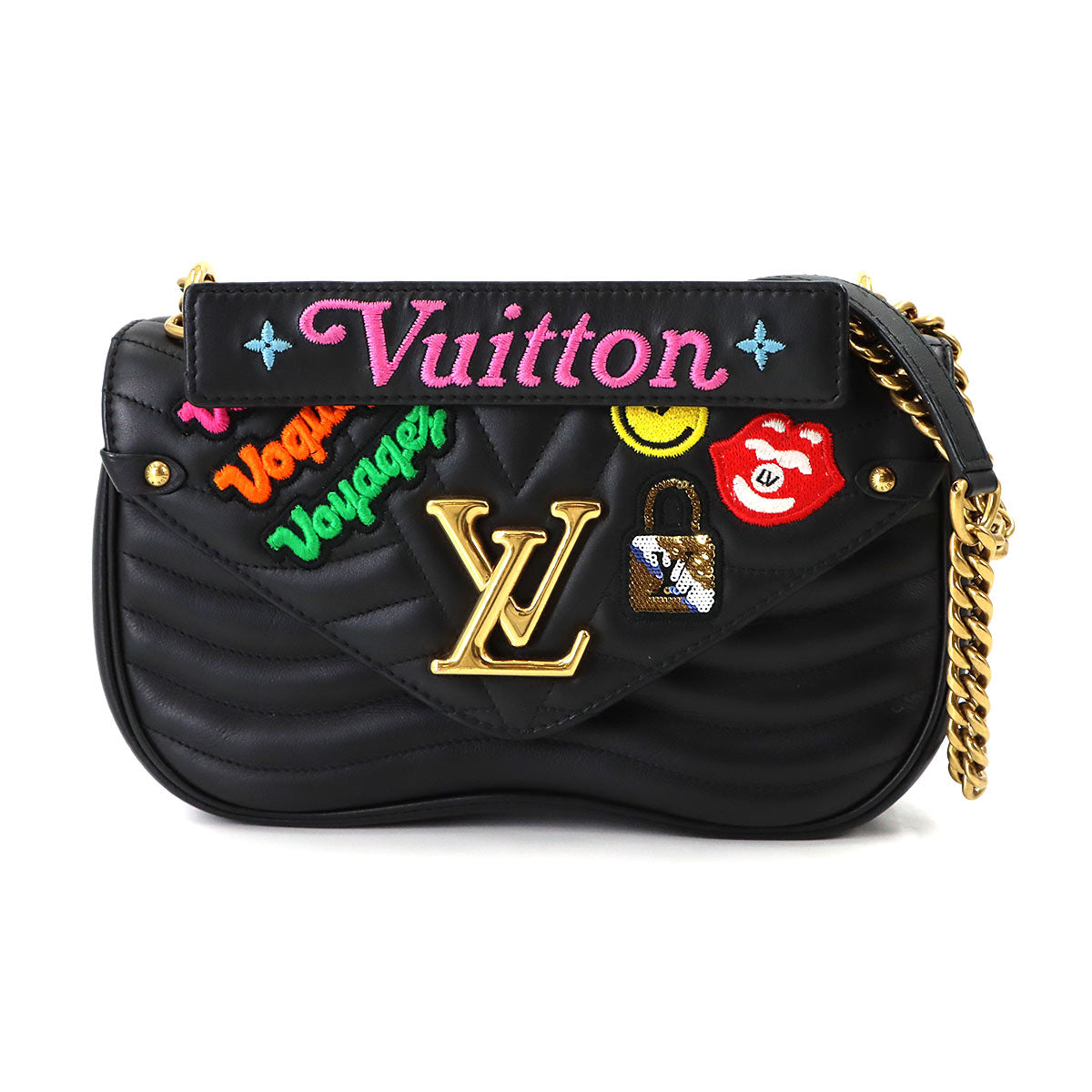 New Wave Hand Chain Shoulder Bag Leather Noir M52564
