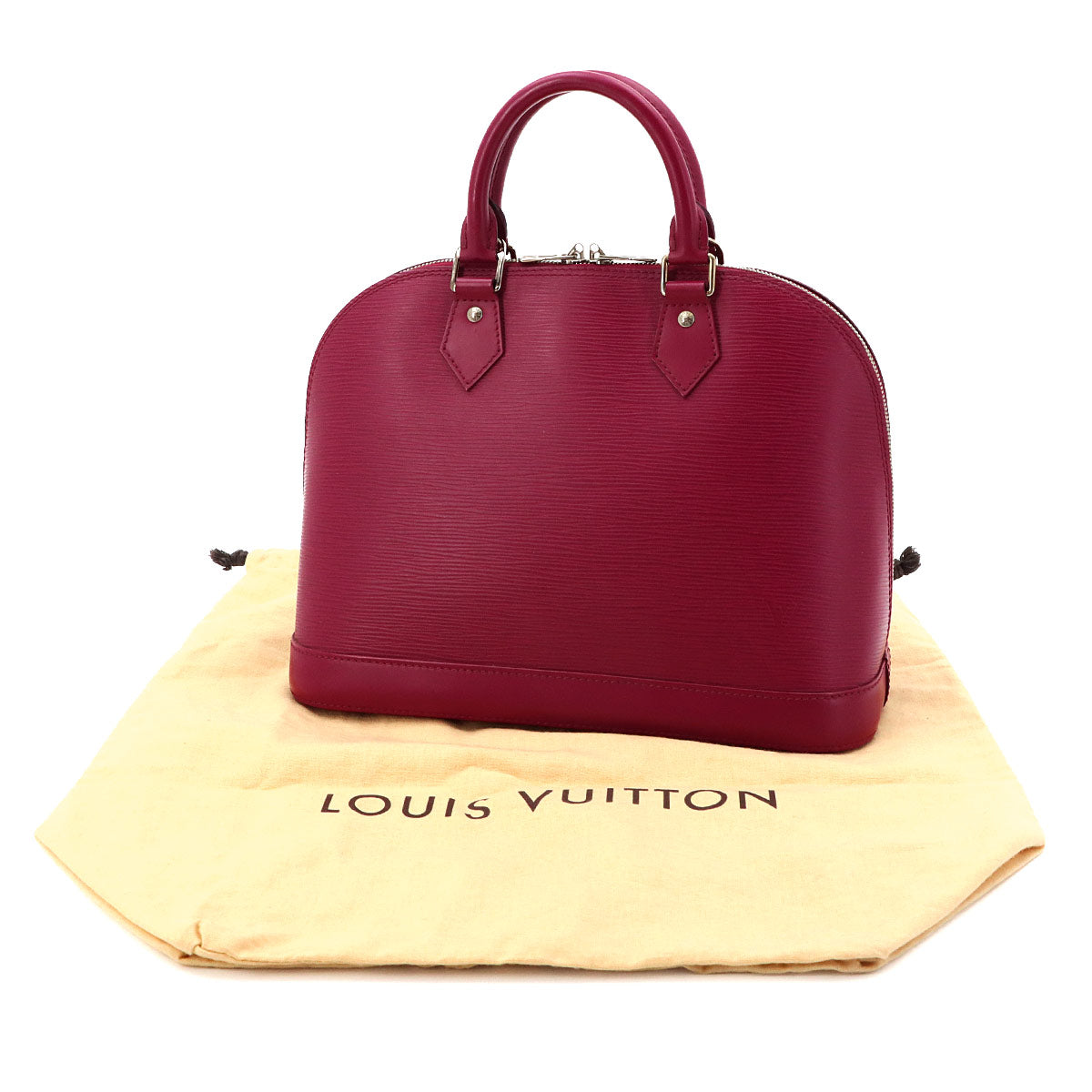 Epi Alma PM Hand Bag Leather Fuchsia M40490 Purse