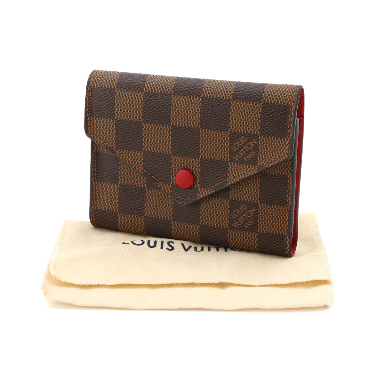 Damier Victorine Wallet N41659 Brown Red