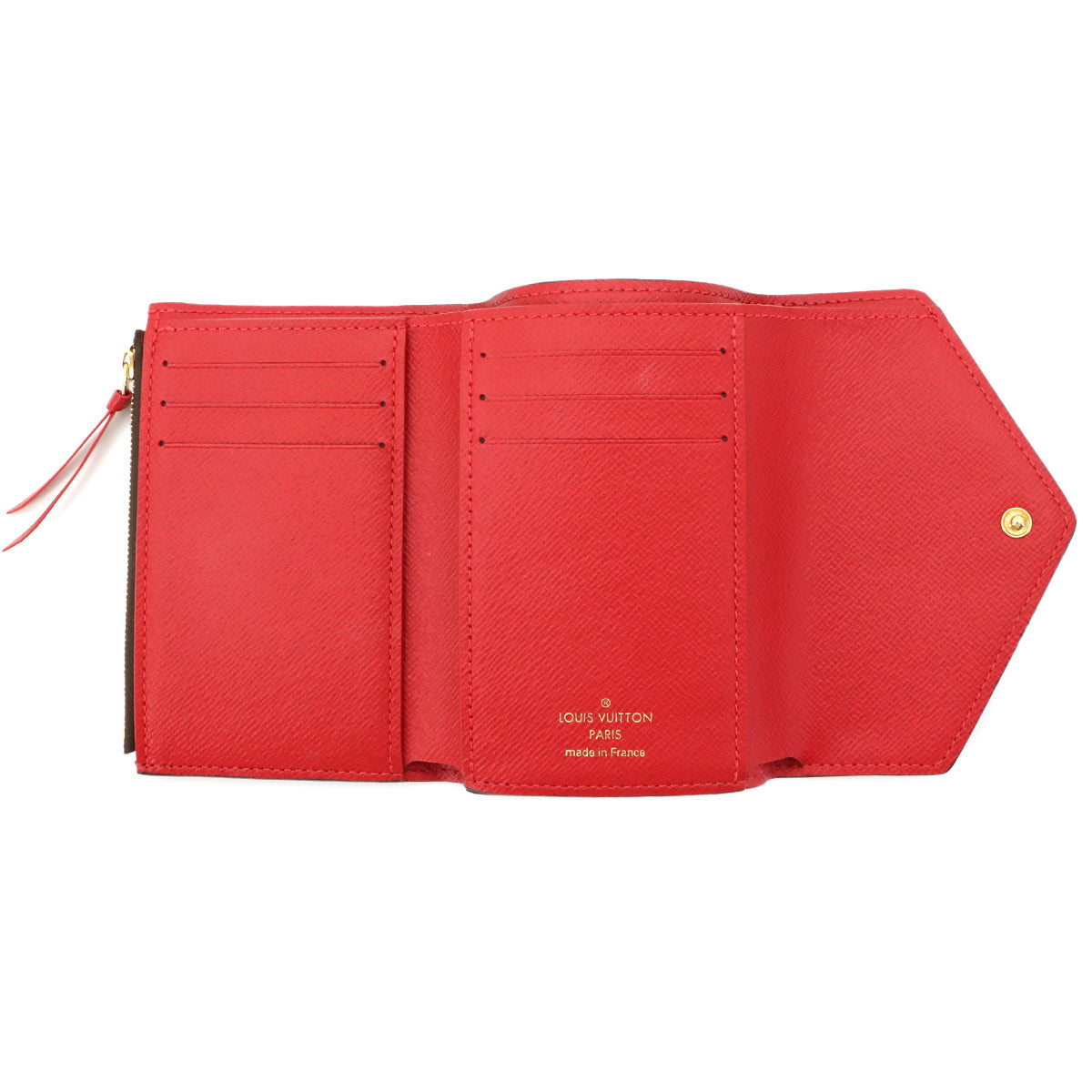 Damier Victorine Wallet N41659 Brown Red