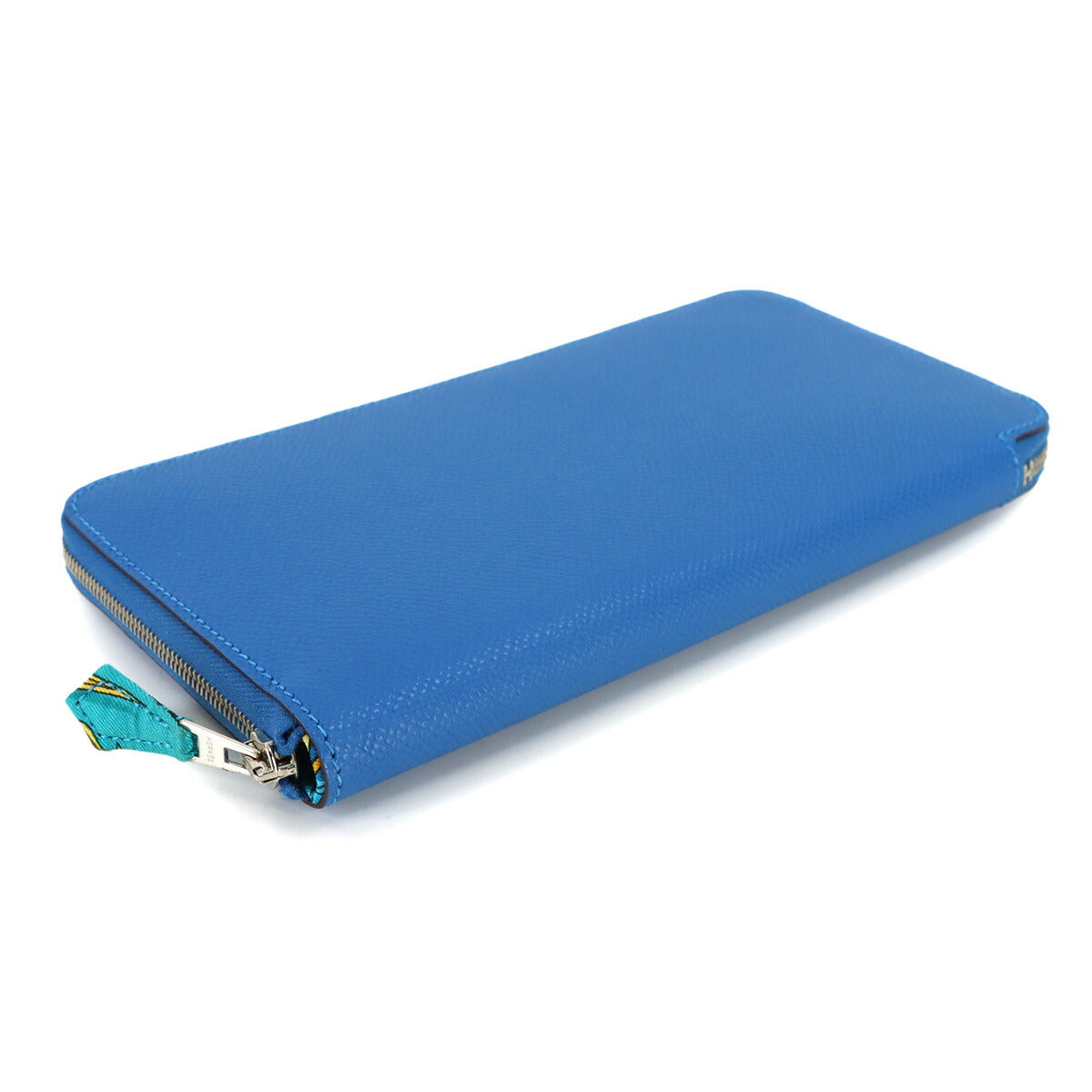 Azapp Long Silkin Long Wallet Epsom Blue Purse