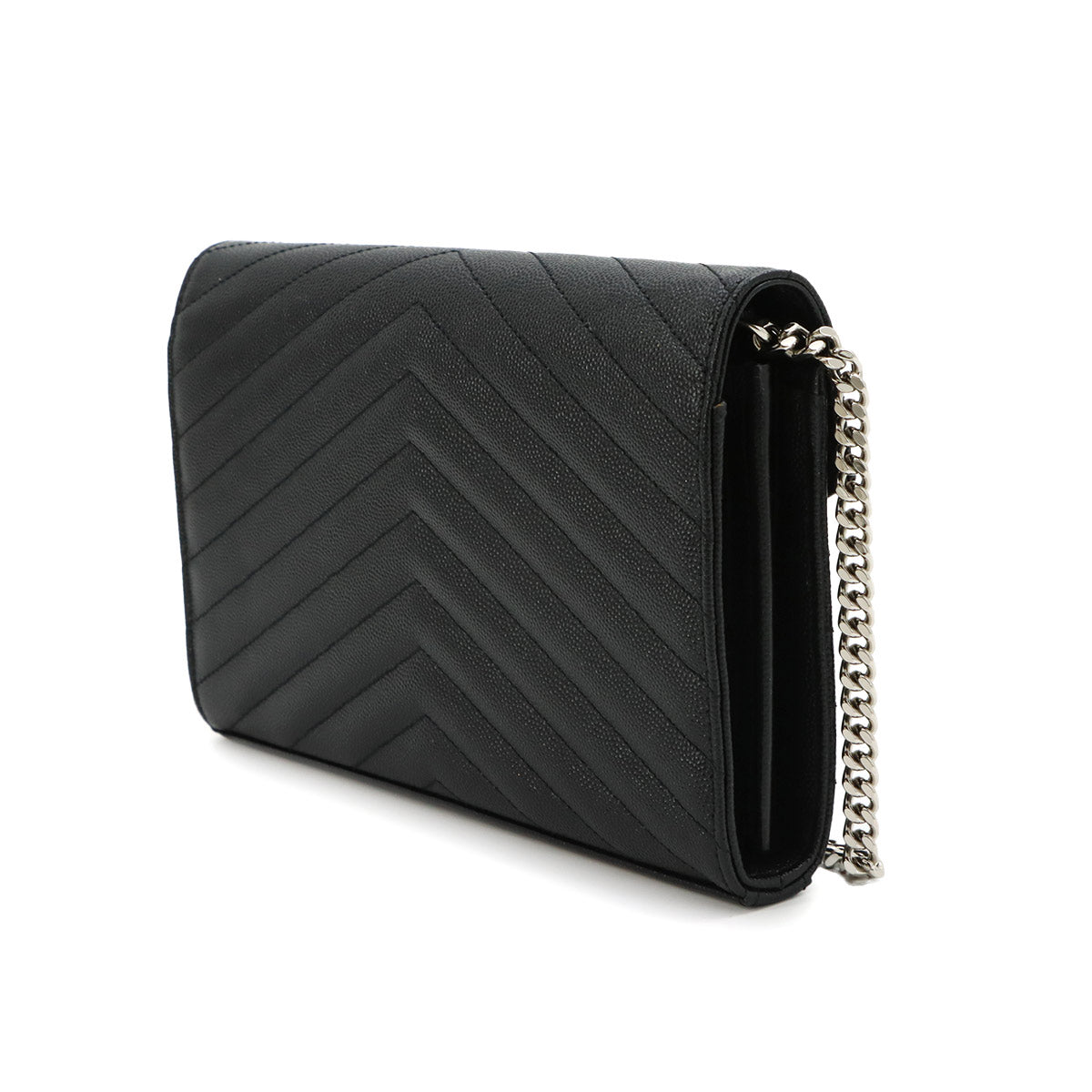 Cassandra Classic Chain Wallet Leather Black 377828