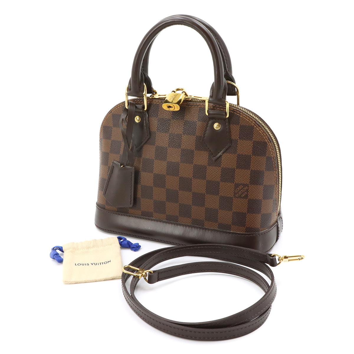 Damier Alma BB Hand Shoulder Bag Ebene N41221 Purse