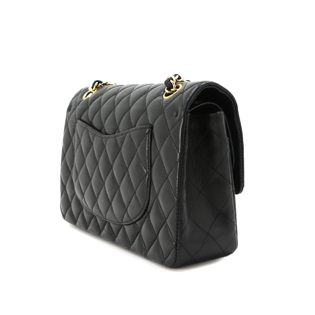 Matelasse 25 Chain Shoulder Bag Leather Black A01112